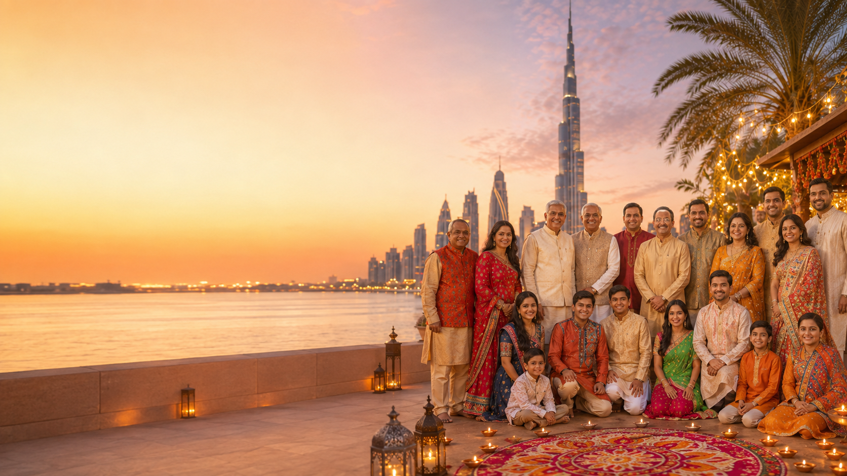 Gujarati community leaders and families gathered in Dubai