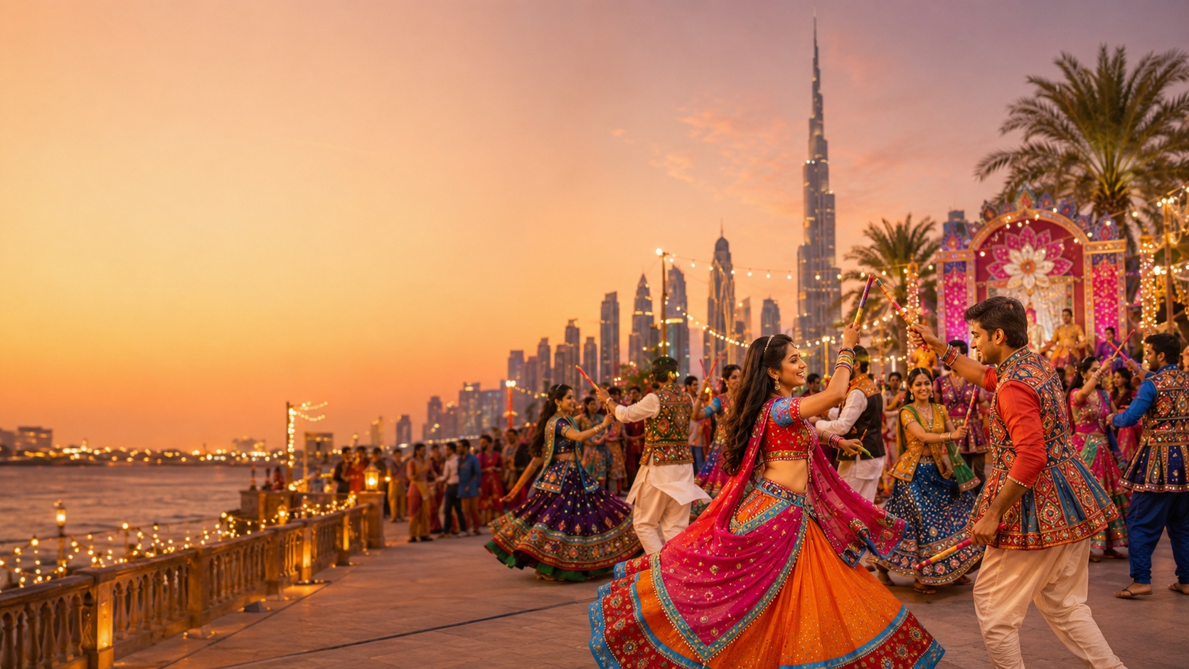 Garba and dandiya celebration in Dubai